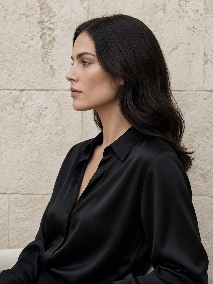 A long polished wave, seen in profile