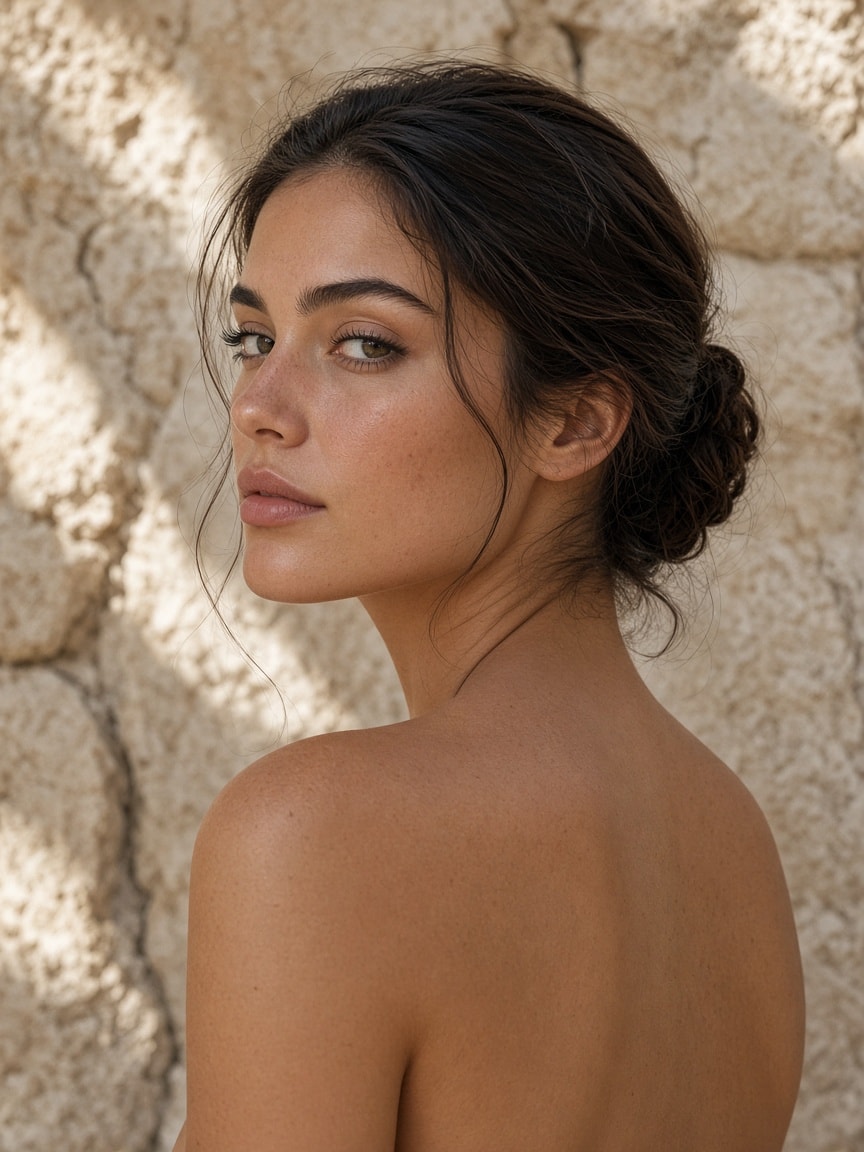 Skin after a facial, in daylight